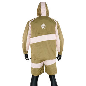 AUOTOY Unisex Waterproof Hooded Tracksuit Set Full Sleeve <b>Zipper</b> Jacket With Side Pockets Color Blocking Design Spring Adult - Product Image 2