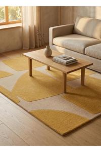 Tapis en laine de luxe fait main, abstrait, à poils longs, pour salon et chambre, revêtement de sol doux, vente en gros pour l'exportation - Product Image 1