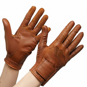 Gants d'équitation en cuir légers et personnalisables, unisexes, nouveau stock, confortables, durables, respirants, pour l'été - Product Image 1