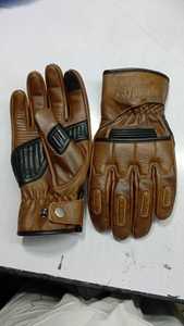 Guantes de moto de cuero marrón con pantalla táctil, guantes para motocicleta con logo personalizado - Product Image 2