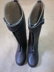 รองเท้าบูทขี่ม้าหนังแท้คุณภาพสูงสำหรับผู้ชายแบบซิปยาว พร้อมโลโก้สั่งทำได้ - Product Image 5