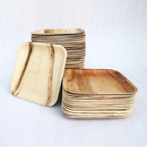 Assiettes en feuilles de palmier Areca, 6 pouces carrées, pour une restauration écologique, biodégradables, pour plats rapides et en-cas, pour restaurants - Product Image 1