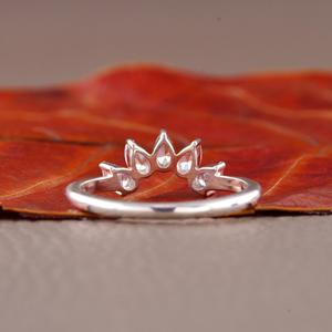 Anillo de Diamantes con 5 Piedras en Forma de Pera, Anillo Clásico para Mujer, Anillo de Compromiso, Boda, Aniversario - Product Image 4
