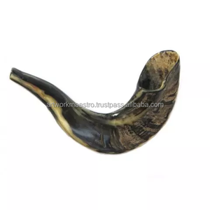 Nuevas Cuernas de Shofar de Oveja Kudu, Hechas a Mano, con el Mejor Sonido Artístico, Acabado Natural Multicolor, Calidad de los Artesanos Indios - Product Image 2
