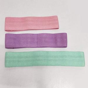 Cinta de resistencia para glúteos, banda de tela Rosa antideslizante con logotipo personalizado, para ejercicio en casa, para pierna y cadera, precio barato, venta al por mayor - Product Image 5
