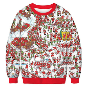 Pull de Noël rouge personnalisé avec motif chien et nom personnalisé – Le pull de vacances moche idéal - Product Image 5