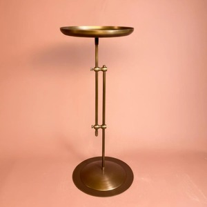 Mesa Auxiliar Moderna de Latón con Altura Ajustable, Diseño Minimalista, Muebles para Sala de Estar - Product Image 1