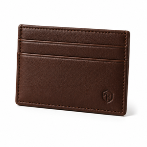 Tarjetero Minimalista de Cuero Genuino Unisex Personalizado, con Caja de Regalo, Cartera Delgada y Compacta para Tarjetas de Crédito - Product Image 1