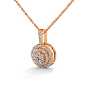 Collar con Colgante de Diamante Clásico Creado en Laboratorio en Oro Rosa, Joyería Fina para Mujer, Opción para Uso Formal e Informal - Product Image 2