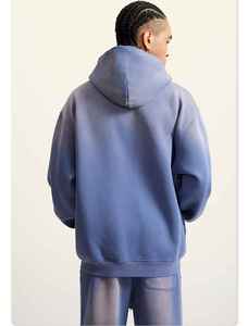 High Quality Men Women French Terry Cotton 320g Washed Printed Casual Windproof Hooded Breathable Hoodie <b>Sweatpants</b> <b>Set</b> - Product Image 5