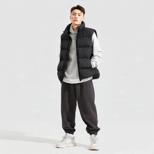 Autumn Winter Loose Hooded Down Vest Men Outdoor Sleeveless Thick Warm Quilted Puffer Waistcoat Men's Puffer <b>Padded</b> Vest Men - Product Image 1
