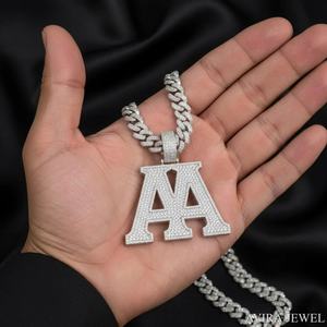 Pendentif unisexe certifié en moissanite glacée, motif étoile et cercle, en argent sterling 925 massif plaqué or, style hip-hop - Product Image 6