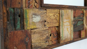 Modern Handmade <b>Small</b> Wooden Framed <b>Wall</b> <b>Mirror</b> Decorative Rectangular Accent <b>Mirror</b> Eco-Friendly Home Wedding Decor for Hotels - Product Image 3