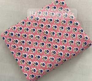 Hand Block floral Printed 100% <b>Fabric</b> 44 Inch <b>Medium</b> Weight Breathable Woven Home Textile Cushion Material - Product Image 3