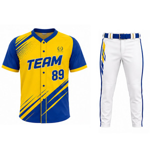 Uniforme de Béisbol Personalizado de Alta Calidad, Jersey de Poliéster con Transferencia Térmica Transpirable, Pantalones a Juego para Clubes, Escuelas y Equipos Deportivos - Product Image 1