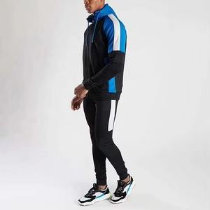 Ensemble de survêtement homme chaudement recommandé : veste zippée classique coupe ajustée en polyester et pantalon de jogging à manches longues - Product Image 3