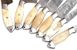 Handmade Carbon Steel Sustainable Multifunction Chef <b>Knife</b> <b>Set</b> 5 Pieces Razor <b>Sharp</b> High Carbon Forged Customizable Wholesale - Product Image 2
