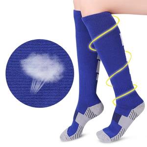 Custom Eco-Friendly Striped Soccer <b>Socks</b> Breathable Bottom Logo Knee High for Men Women Youth Team <b>Training</b> - Product Image 4
