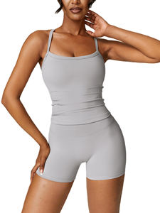 ชุดบราและกางเกงขาสั้นพิมพ์ลายสำหรับโยคะและออกกำลังกายสำหรับผู้หญิง น้ำหนักเบา รับผลิตตามสั่งขายส่ง - Product Image 3