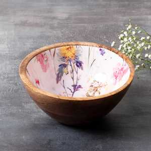 Tazón de Ensalada de Madera Hecho a Mano de Primera Calidad, Tazón para Servir y Mezclar con Estampado Esmaltado, Ecológico, para Uso en la Cocina y Fiestas - Product Image 5