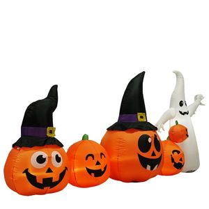 Decorazioni Gonfiabili di Halloween in PVC da 2,4 Metri con Luci LED, Zucche e Fantasmi per Decorazioni da Giardino Gonfiabili per Esterni - Product Image 3