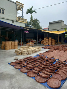 Cesta de huevos de dos niveles de ratán tejida a mano vietnamita, cestas de almacenamiento de cocina de pollo para huevo, decoración de vacaciones de Pascua, buen precio - Product Image 6