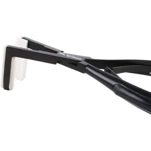 Pince à extensions capillaires professionnelle en acier inoxydable noir, à forte tenue, outil de coiffage à surface plate, durable pour salon de coiffure - Product Image 3