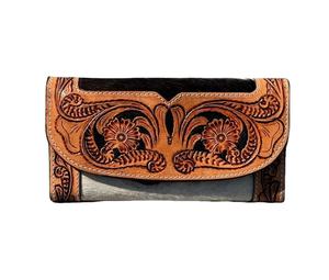 Pochette en cuir de vachette de qualité supérieure, fabriquée à la main en Inde, accessoire élégant pour femmes - Product Image 1