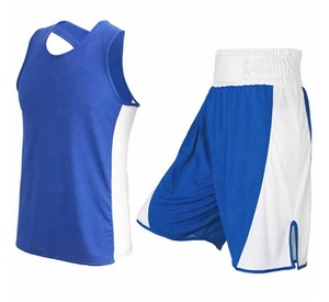 Uniforme de Boxeo Personalizado para Adultos y Niños, Ropa de Artes Marciales, Camiseta sin Mangas con Pantalones Cortos en Color Rojo y Blanco - Product Image 3