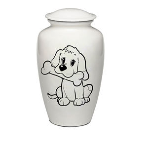 Urna de cenizas para perros, acabado brillante eterno con pintura 3D recubierta de Color HD, diseño de cachorro durmiente, urna funeraria conmemorativa para mascotas - Product Image 2
