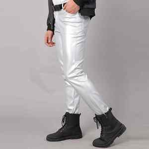 Pantalones de Cuero para Hombre, Estilo Vintage, Corte Regular, Cintura Alta, Frente Plano, con Cordón Ajustable, Transpirables, Tecnología POWER DRY, al Mejor Precio - Product Image 3