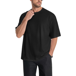 Camiseta Holgada Oversize de Algodón Mezclado, Estilo Casual y Urbano, Manga Corta, Tejido Pesado, Cómoda y Elegante - Product Image 5