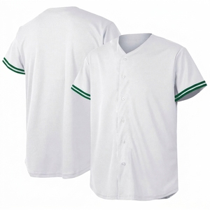 Camiseta de Béisbol para Hombre, Bordada, Uniforme de Béisbol de Canadá y Estados Unidos, Manga Corta, Cuello en V, Cierre de Botones - Product Image 4