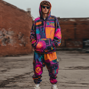 Conjunto Deportivo Sublimado de Dos Piezas para Hombre, Estilo Urbano, Pantalones Deportivos Sublimados, Traje Deportivo de Poliéster Sublimado Personalizado - Product Image 2