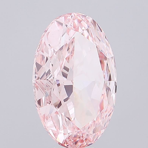 Diamant de laboratoire ovale rose intense fantaisie de 1,00 carat, excellente taille, clarté VS2, certifié IGI, pour bijoux. - Product Image 2
