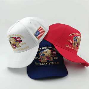 Casquette réglable rétro délavée pour le 250e anniversaire des États-Unis, avec motif Aigle chauve, en tissu standard, style patriotique américain - Product Image 6