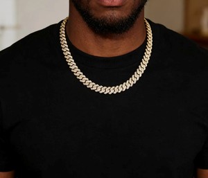 Cadenas y Collares de Moissanita VVS, Estilo Hip Hop, Plata de Ley 925, Chapado en Oro, Cadena Cubana para Hombre, Certificado IGI, Regalo - Product Image 4