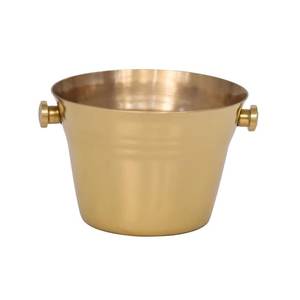 Handcrafted Brass Ice Basket For Home <b>Bar</b> Metal Ice Bucket For Cocktail <b>Drinks</b> Ice Storage Party Serving - Product Image 5