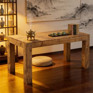 Escritorio de Estudio Rectangular de Diseño Cuidadosamente Elaborado, Escritorio Administrativo y para Computadora de Madera Sólida - Product Image 4