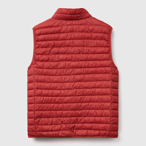 Custom Logo <b>Men's</b> Winter Golf Puffer Vest Windproof Red Sleeveless Down <b>Jacket</b> Zipper Pocket <b>Warm</b> Outdoor Sports Vest - Product Image 2