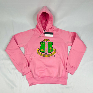 Sudadera con Capucha Divine Nine Greek Custom Clothing Manufacturer AKA 1908, Bordado Chenille, Sudaderas Alpha Kappa Alpha para Mujer - Product Image 4