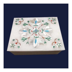 Caja con incrustaciones de mármol hecha a mano de la mejor calidad superior con madreperla MOP uso artístico para regalo de negocios artículo de embalaje - Product Image 2