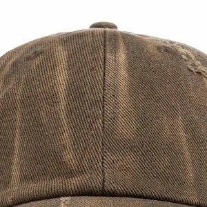Gorra de Béisbol Vintage a Rayas de 6 Paneles con Decoración de Diamantes de Imitación, Unisex, de Sarga de Algodón, Estilo Casual, Ajustable para Primavera y Otoño - Product Image 6