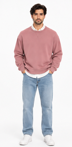 Pull en mohair personnalisé pour homme, col rond oversize, jacquard rayé, tricoté à la main, pull d'hiver, fabricant OEM ODM, laine douce - Product Image 3