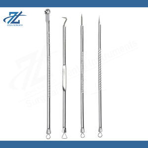 Kit de 4 Pinzas Extractoras de Puntos Negros y Espinillas de Acero Inoxidable Curvo, Herramienta de Belleza para el Acné, Cuidado Facial, Hecho en Pakistán - Product Image 3