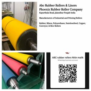 Phoenix ABC Polyurethane Rubber <b>Roller</b> PU High Pressure <b>Metal</b> Shaft German Jointless Technology 40-90 Shore Hardness Heat - Product Image 3