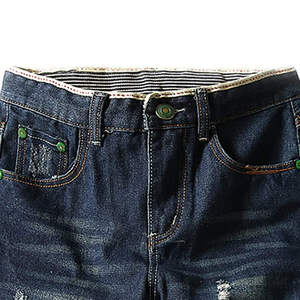 Shorts en jean pour hommes 100% coton, sportifs, longueur régulière, pour l'extérieur, été chaud, haute qualité, design personnalisé, séchage rapide, respirant - Product Image 4
