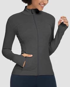 Veste de sport légère pour femme 2026 à manches longues, compression, fermeture éclair 1/4, pour yoga et course à pied - Product Image 3