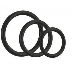 Ensemble de 3 anneaux péniens noirs Tri-Rings - Product Image 1