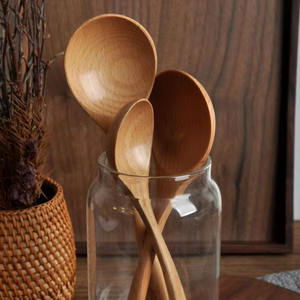 Natural Wood <b>Spoon</b> Long Handle <b>Serving</b> <b>Spoon</b> Handmade Kitchen Utensil for Tea Coffee Soup Catering Crafts>Natural Crafts - Product Image 6